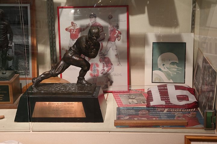 121129 Pac-12 Fri SA-003.JPG - Nov 29, 2012; Stanford, CA, USA; General view of the Stanford Hall of Fame, Jim Plunkett Heisman Trophy, prior to the 2012 Pac-12 championship at Stanford Stadium.